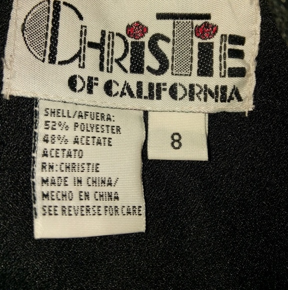 Christie of CA 8 Vintage Black Double Layer Blazer -Funeral - Picture 2 of 5